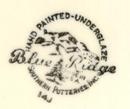 Blue Ridge Pottery Southern Rustic Design Dinner Plate