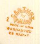 Century Creamer by Salem China 23 Karat Gold