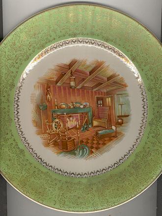 Salem China Century Plate with Colonial Decal