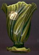 E. O. Brody Green Sea Mist Pottery Vase