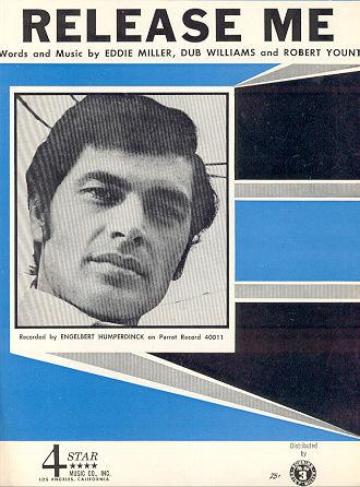 Release Me Recorded by Engelbert Humperdinck 1954 Sheet Music