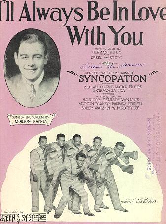I'll Always Be in Love With You from Syncopation 1929 Sheet Music