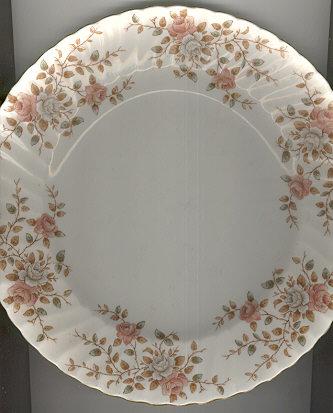Adderley Dinner Plate w/ Pink and Gray Roses