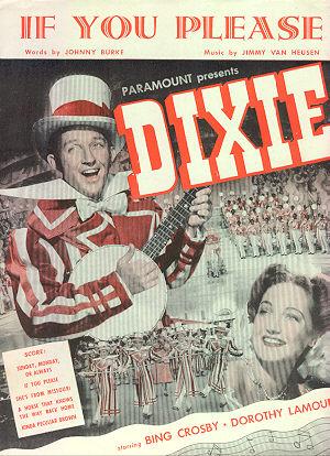 Bing Crosby Sings If You Please to Dorothy Lamour in Dixie 1943 Sheet Music