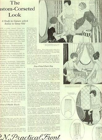 P. N. Practical Corsets 1921 Advertisement