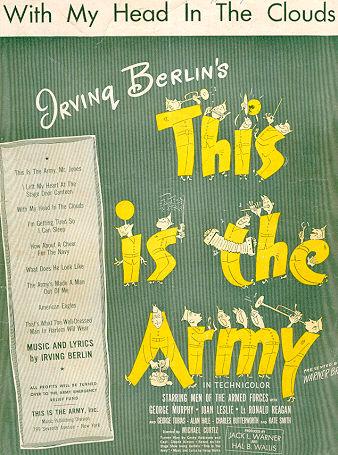 With My Head in the Clouds from This is the Army 1942 Sheet Music