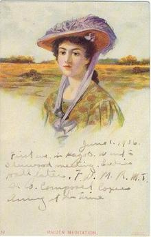 Maiden Meditation 1906 Postcard