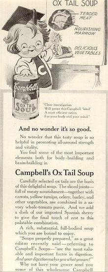 Campbell's Ox Tail Soup 1916 Advertisement