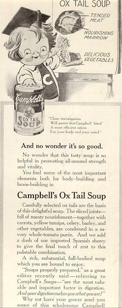 Campbell's Ox Tail Soup 1916 Advertisement