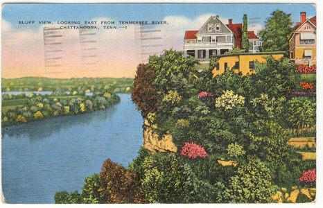 Postcard of Bluff View, Chattanooga, Tennessee 1942