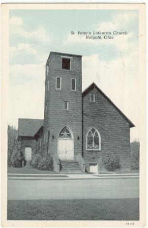 Postcard of St. Peter`s Lutheran Church Holgate Ohio