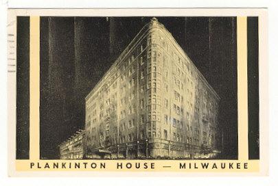 Postcard of Plankinton House in Milwaukee, Wisconsin 1960