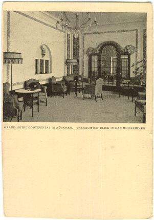 Postcard of the Grand Hotel Continental in Munchen, Germany