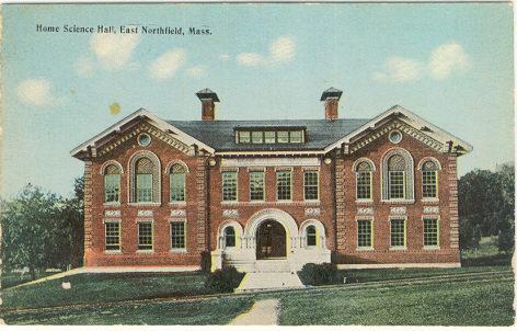 Postcard of Home Science Hall, East Northfield, Massachusetts