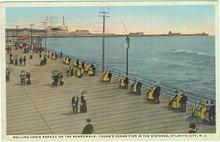 Postcard of Rolling Chair Parade Atlantic City, New Jersey 1915
