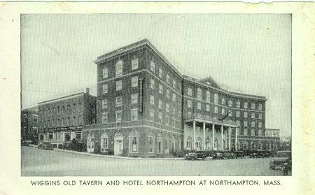 Postcard of Old Tavern and Hotel Northampton at Northampton, Massachusetts