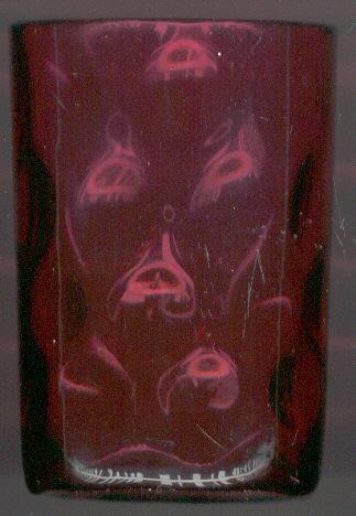 Ruby Inverted Thumbprint Glass Tumbler