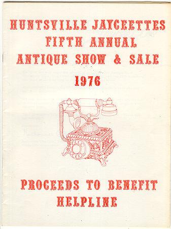 Huntsville Jaycettes Antique Show 1976 Directory