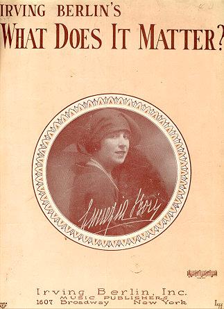 What Does it Matter by Irving Berlin 1927 Sheet Music