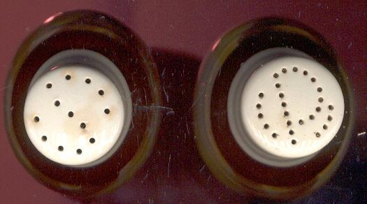 Pair of Vernonware Organdie Salt and Pepper Shakers