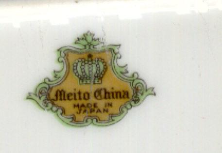 Meito China Platter Flowers and Blue Border
