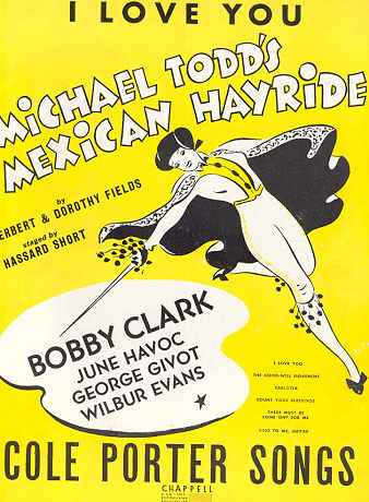 I Love You by Cole Porter from Mexican Hayride 1943 Sheet Music