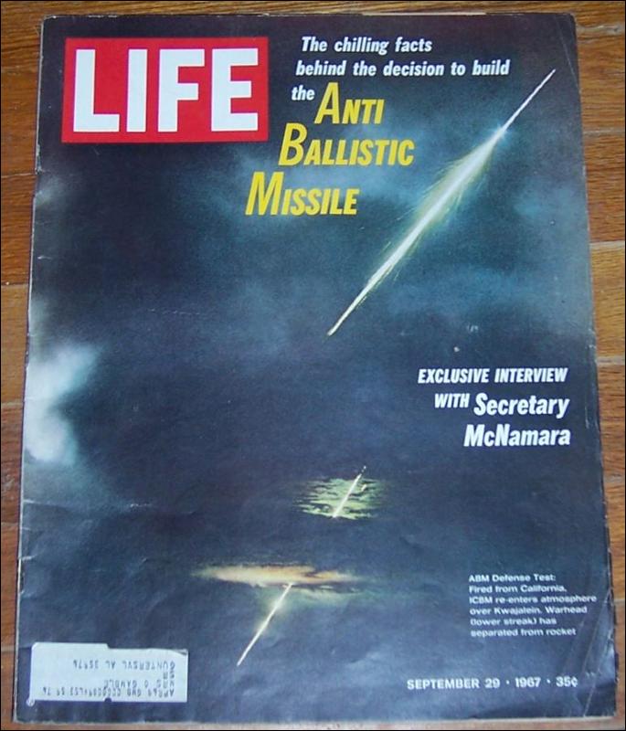 Life Magazine September 29, 1967 Anti Ballistic Missile Test on cover