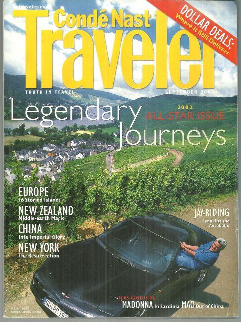 Conde Nast Traveler September 2002 All Star Issue Legendary Journeys