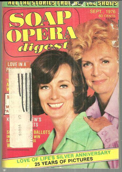 Soap Opera Digest Magazine September 1976 Audrey Peters and Tudi Wiggins Cover