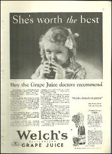 1932 Good Housekeeping Advertisment Welch's Grape Juice She's Worth It