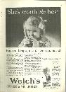 1932 Good Housekeeping Advertisment Welch's Grape Juice She's Worth It
