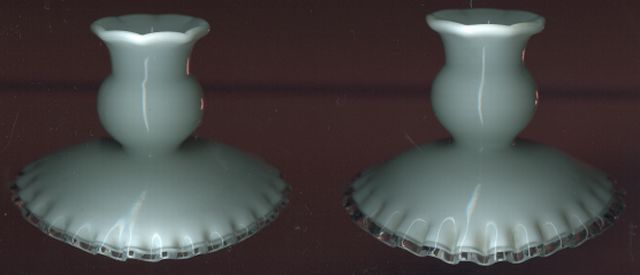 Pair of Fenton Silver Crest Candlesticks
