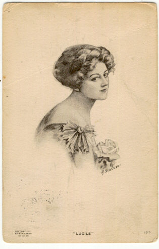 Lovely Lady, Lucile by M. Slocum Postcard 1912