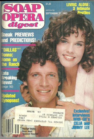 Soap Opera Digest Magazine September 27, 1983 Sherilyn Wolter and Steve Bond GH