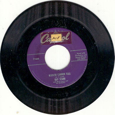 Kay Starr Sings Wabash Cannon Ball/So Long 45RPM Record