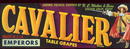 Cavalier Table Grapes Fruit Crate Label