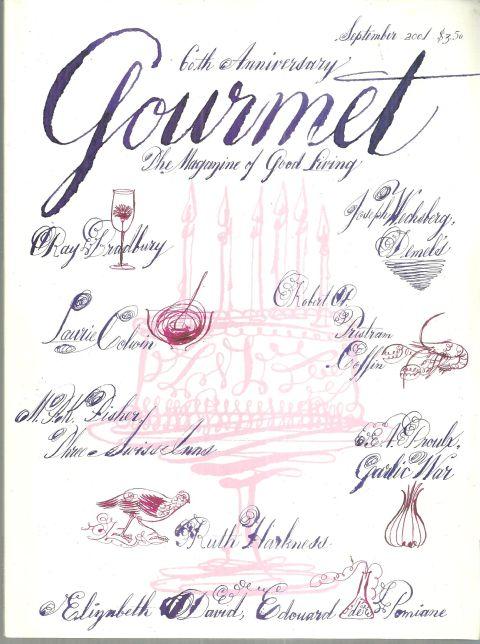 Gourmet Magazine September 2001 Special 60th Anniversary Issue