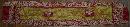 Vintage Long Scarf Red and Yellow Abstract Swirl Design
