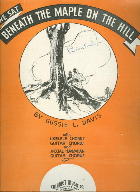 We Sat Beneath the Maple on the Hill 1936 Sheet Music