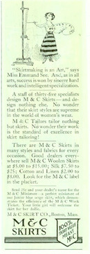 M & C Skirts, Boston, Mass 1916 Magazine Advertisement