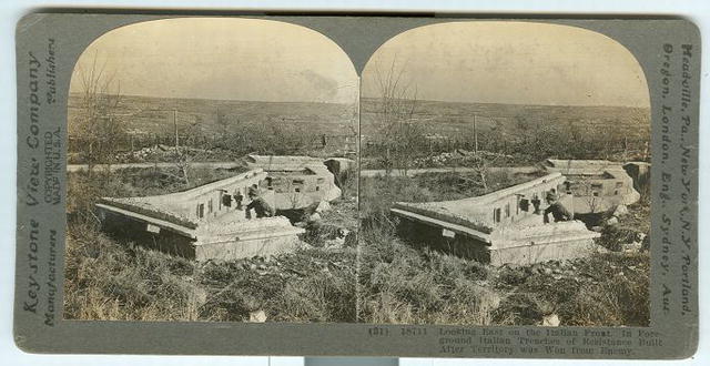 Looking East on the Italian Front World War I Stereoview