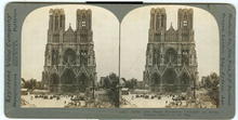 Cathedral of Reims Ruins World War I Stereoview