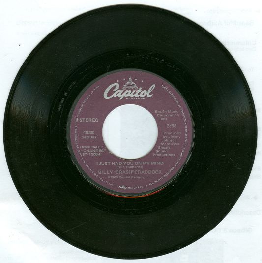 Billy Crash Craddock I Just Had You on My Mind 45RPM Record