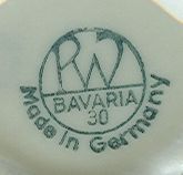 RW Bavaria Silver Crackle Design Demi Cup and Saucer
