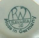 RW Bavaria Silver Crackle Design Demi Cup and Saucer