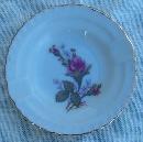 Vintage Moss Rose Small China Round Ashtray Made in Japan