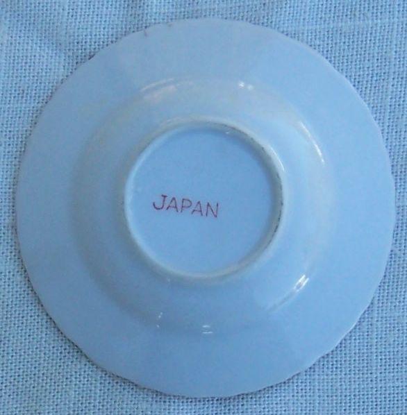 Vintage Moss Rose Small China Round Ashtray Made in Japan