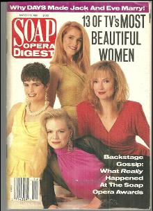 Soap Opera Digest March 19, 1991 TV's Beautful Women on the Cover