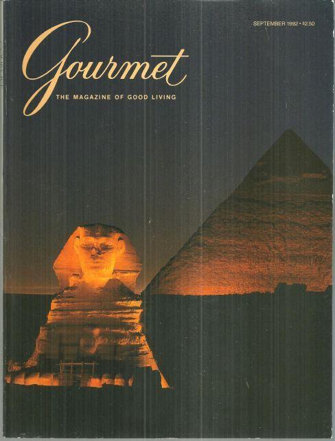 Gourmet Magazine September 1992 Flavors of Cairo, Egypt on the Cover