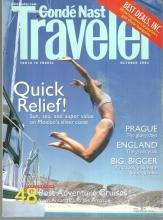 Conde Nast Traveler Magazine October 2001 Prague, Antarctica and Sea of Cortes